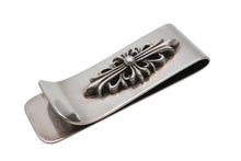 Load image into Gallery viewer, 極美品 CHROME HEARTS クロムハーツ スモール ラージフローラルクロス マネークリップ 重量93.8g シルバー925 中古 4b007965