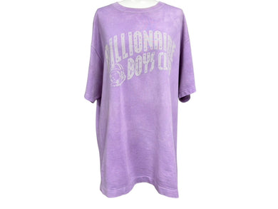 BILLIONAIRE BOYS CLUB ビリオネアボーイズクラブ 半袖Tシャツ サイズL ラベンダー ロゴプリント パイル コットン 良品 中古 4b007971