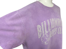 Load image into Gallery viewer, BILLIONAIRE BOYS CLUB ビリオネアボーイズクラブ 半袖Tシャツ サイズL ラベンダー ロゴプリント パイル コットン 良品 中古 4b007971