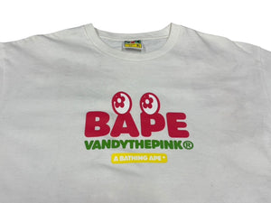 A BATHING APE BAPE GALLERY x VANDY THE PINK アベイシングエイプ ヴァンディザピンク FW24 Baby Milo Tee Tシャツ ホワイト サイズXL 美品 中古 4b007978