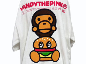 A BATHING APE BAPE GALLERY x VANDY THE PINK アベイシングエイプ ヴァンディザピンク FW24 Baby Milo Tee Tシャツ ホワイト サイズXL 美品 中古 4b007978