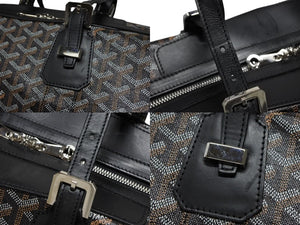 極美品 GOYARD ゴヤール ボストンバッグ バックボーイング45 ブラック ロゴ 中古 4b008003