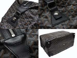 極美品 GOYARD ゴヤール ボストンバッグ バックボーイング45 ブラック ロゴ 中古 4b008003