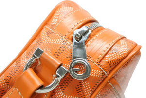 極美品 GOYARD ゴヤール カップヴェールPM ショルダーバッグ オレンジ PVC レザー シルバー金具 中古 4b008005