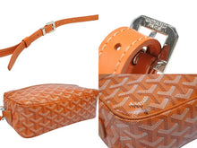 Load image into Gallery viewer, 極美品 GOYARD ゴヤール カップヴェールPM ショルダーバッグ オレンジ PVC レザー シルバー金具 中古 4b008005