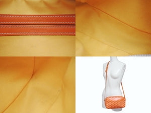 極美品 GOYARD ゴヤール カップヴェールPM ショルダーバッグ オレンジ PVC レザー シルバー金具 中古 4b008005