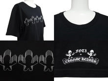 Load image into Gallery viewer, CHROME HEARTS クロムハーツ FOTI フォティ フロントロゴプリント 半袖Ｔシャツ ブラック コットン 美品 中古 4b008038