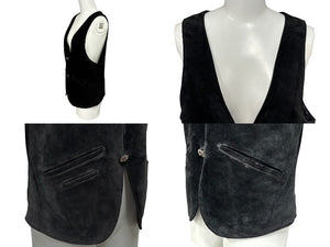 CHROME HEARTS CLASSIC 2B SUD VEST, Size M, Cross Ball Button, Black, Excellent Condition, Pre-owned, Item Number 4b008044 