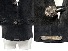 Load image into Gallery viewer, CHROME HEARTS CLASSIC 2B SUD VEST, Size M, Cross Ball Button, Black, Excellent Condition, Pre-owned, Item Number 4b008044 