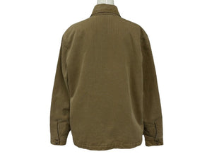 CHROME HEARTS クロムハーツ WORK DOG SHIRTS ワークドッグ シャツ ジャケット クロスボール ヘリンボーン ブラウン サイズS 美品 中古 4b008045