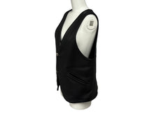 Load image into Gallery viewer, CHROME HEARTS New 2B Leather Vest, Size L, Cross Ball Button, Black, Excellent Condition, Pre-owned, 4b008047 