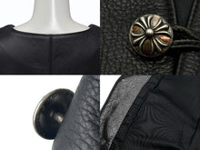 Load image into Gallery viewer, CHROME HEARTS New 2B Leather Vest, Size L, Cross Ball Button, Black, Excellent Condition, Pre-owned, 4b008047 