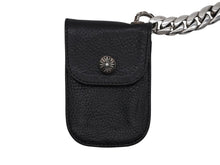 Load image into Gallery viewer, 極美品 CHROME HEARTS クロムハーツ キーケース キーリング 1クリップ クラシックチェーン レザー シルバー925 中古 4b008048