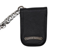 Load image into Gallery viewer, 極美品 CHROME HEARTS クロムハーツ キーケース キーリング 1クリップ クラシックチェーン レザー シルバー925 中古 4b008048