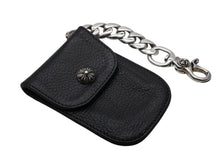 Load image into Gallery viewer, 極美品 CHROME HEARTS クロムハーツ キーケース キーリング 1クリップ クラシックチェーン レザー シルバー925 中古 4b008048