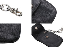 Load image into Gallery viewer, 極美品 CHROME HEARTS クロムハーツ キーケース キーリング 1クリップ クラシックチェーン レザー シルバー925 中古 4b008048