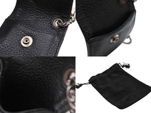 Load image into Gallery viewer, 極美品 CHROME HEARTS クロムハーツ キーケース キーリング 1クリップ クラシックチェーン レザー シルバー925 中古 4b008048