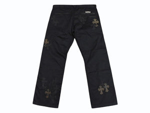 極美品 CHROME HEARTS クロムハーツ CARPENTER カーペンター パンツ サイズ36 クロスボール セメタリー カモ柄 クロスパッチ 中古 4b008052