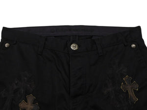 極美品 CHROME HEARTS クロムハーツ CARPENTER カーペンター パンツ サイズ36 クロスボール セメタリー カモ柄 クロスパッチ 中古 4b008052