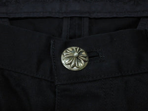 極美品 CHROME HEARTS クロムハーツ CARPENTER カーペンター パンツ サイズ36 クロスボール セメタリー カモ柄 クロスパッチ 中古 4b008052