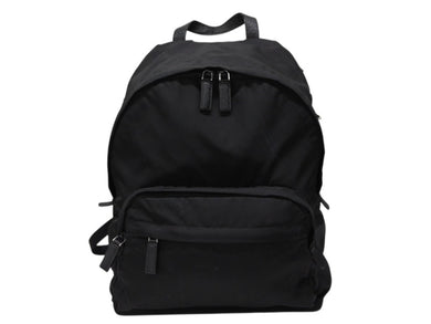PRADA プラダ リュック バックパック 2VZ066 トライアングルロゴ ナイロン ブラック シルバー金具 良品 中古 4b008056