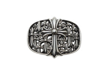 Load image into Gallery viewer, 極美品 CHROME HEARTS クロムハーツ BUCKL CEMETERY 1.5 セメタリークロスバックル 重量約283.8g 2003/.925刻印 シルバー925 中古 4b008060