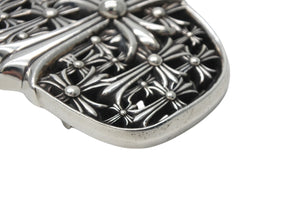 極美品 CHROME HEARTS クロムハーツ BUCKL CEMETERY 1.5 セメタリークロスバックル 重量約283.8g 2003/.925刻印 シルバー925 中古 4b008060