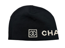 Load image into Gallery viewer, CHANEL シャネル Embroidered CC Logo Beanie ビーニー ニットキャップ ONE SIZE スポーツライン ココマーク ブラック 美品 中古 4b008061