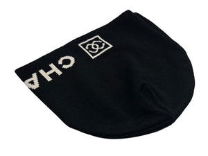 CHANEL シャネル Embroidered CC Logo Beanie ビーニー ニットキャップ ONE SIZE スポーツライン ココマーク ブラック 美品 中古 4b008061
