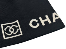 Load image into Gallery viewer, CHANEL シャネル Embroidered CC Logo Beanie ビーニー ニットキャップ ONE SIZE スポーツライン ココマーク ブラック 美品 中古 4b008061