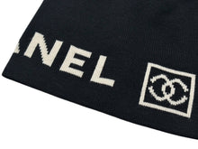 Load image into Gallery viewer, CHANEL シャネル Embroidered CC Logo Beanie ビーニー ニットキャップ ONE SIZE スポーツライン ココマーク ブラック 美品 中古 4b008061