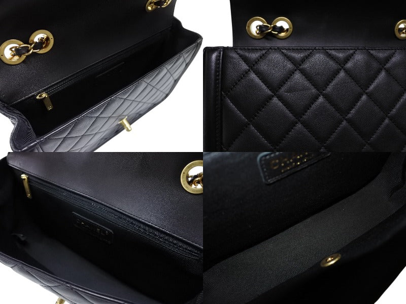 【極上美品】CHANEL/シャネル　スパンコールノースリーブトップスブラック 極美品 CHANEL シャネル Sフラップ Wチェーン ショルダーバッグ