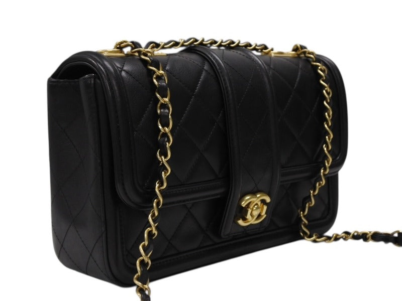 極美品 CHANEL シャネル Sフラップ Wチェーン ショルダーバッグ