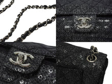 Load image into Gallery viewer, 極美品 CHANEL シャネル マトラッセ23 Sフラップ Wチェーンショルダーバッグ 12番台 ココマーク スパンコール シルバー金具 中古 4b008075