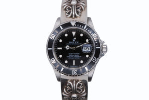 極美品 ROLEX ロレックス CHROME HEARTS クロムハーツ フローラルクロス ファンシーリンク ウォッチバンド サブマリーナ 中古 4b008081