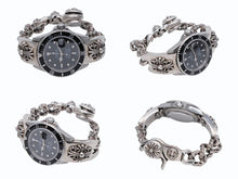 Load image into Gallery viewer, 極美品 ROLEX ロレックス CHROME HEARTS クロムハーツ フローラルクロス ファンシーリンク ウォッチバンド サブマリーナ 中古 4b008081