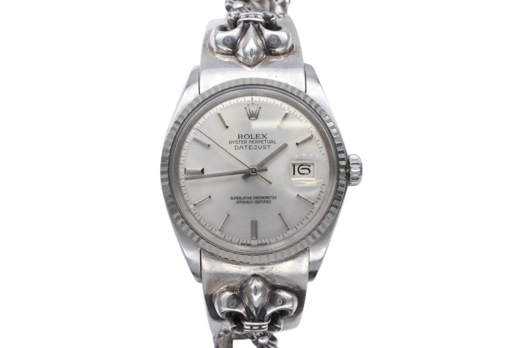 ROLEX ロレックス CHROME HEARTS クロムハーツ BSフレア ファンシーリンク ウォッチバンド デイトジャスト 美品 中古 4b008082