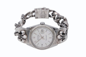 ROLEX ロレックス CHROME HEARTS クロムハーツ BSフレア ファンシーリンク ウォッチバンド デイトジャスト 美品 中古 4b008082