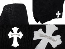 Load image into Gallery viewer, 新品未使用 CHROME HEARTS クロムハーツ Cashmere Cross Patch Sweater カシミヤ クロスパッチセーター ONE SIZE シルバー925 中古 4b008083