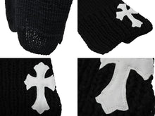 Load image into Gallery viewer, 新品未使用 CHROME HEARTS クロムハーツ Cashmere Cross Patch Sweater カシミヤ クロスパッチセーター ONE SIZE シルバー925 中古 4b008083