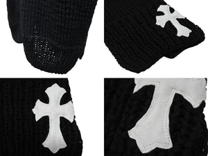 新品未使用 CHROME HEARTS クロムハーツ Cashmere Cross Patch Sweater カシミヤ クロスパッチセーター ONE SIZE シルバー925 中古 4b008083