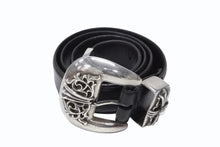 Load image into Gallery viewer, CHROME HEARTS クロムハーツ BLT CLASSIC 3PC クラシック3PC レザーベルト 全長約108cm スターリングシルバー 美品 中古 4b008085