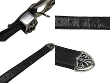 Load image into Gallery viewer, CHROME HEARTS クロムハーツ BLT CLASSIC 3PC クラシック3PC レザーベルト 全長約108cm スターリングシルバー 美品 中古 4b008085
