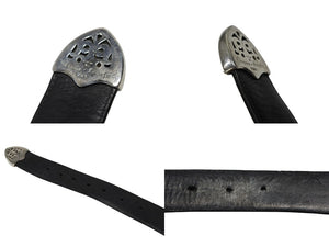 CHROME HEARTS クロムハーツ BLT CLASSIC 3PC クラシック3PC レザーベルト 全長約108cm スターリングシルバー 美品 中古 4b008085