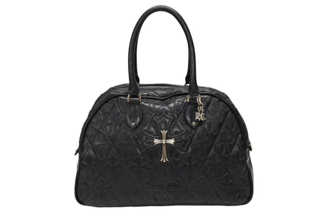 新品未使用 CHROME HEARTS クロムハーツ ミディアム フルセメタリークロスパッチ ラージクロスジムバッグ シルバー925 現行型 中古 4b008086