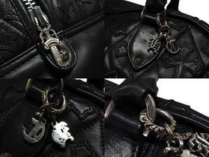 新品未使用 CHROME HEARTS クロムハーツ ミディアム フルセメタリークロスパッチ ラージクロスジムバッグ シルバー925 現行型 中古 4b008086