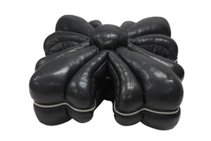 極美品 CHROME HEARTS クロムハーツ 3D CH PLUS PILLOW LEATHER 3D CHプラス レザークッション ブラック シルバー925 中古 4b008089