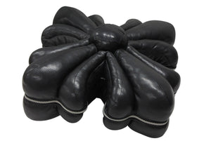極美品 CHROME HEARTS クロムハーツ 3D CH PLUS PILLOW LEATHER 3D CHプラス レザークッション ブラック シルバー925 中古 4b008089