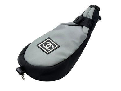 極美品 CHANEL シャネル スポーツライン ゴルフクラブヘッドカバー 1 8番台ココマーク ナイロン ブラック 中古 4b008095