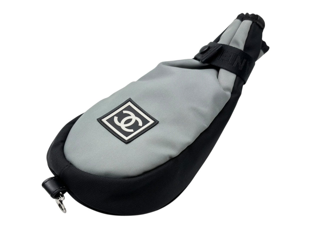 極美品 CHANEL シャネル スポーツライン ゴルフクラブヘッドカバー 1 8番台ココマーク ナイロン ブラック 中古 4b008095